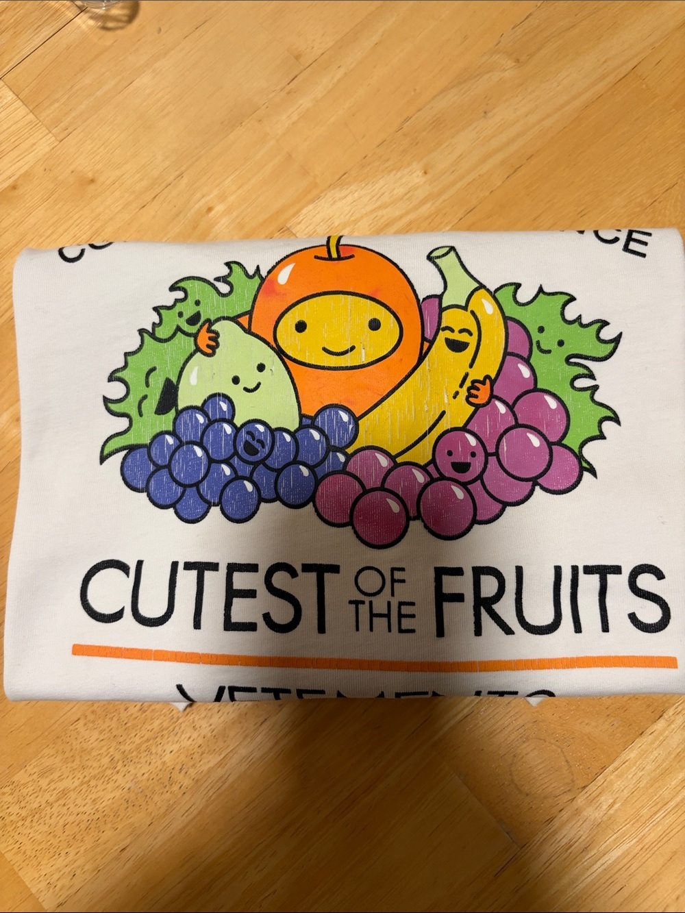 Authentic VETEMENTS "Committed to Excellence" Cutest of the Fruits Crop Top O/S - Picture 9 of 9
